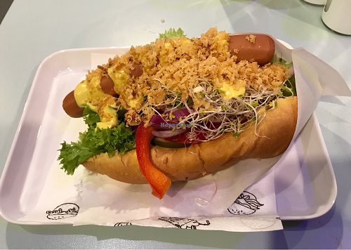 Loaded hot dog  at Krowarzywa - Hoza in Warsaw