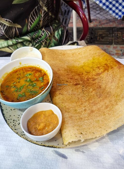 Masala dosa (very good) at Veganapati in Lisbon