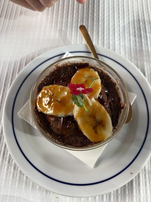 Banana tiramisu   at Veganapati in Lisbon