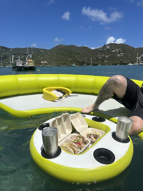 Tacos (2 in the middle are the vegan)  at Lime Out VI in St John