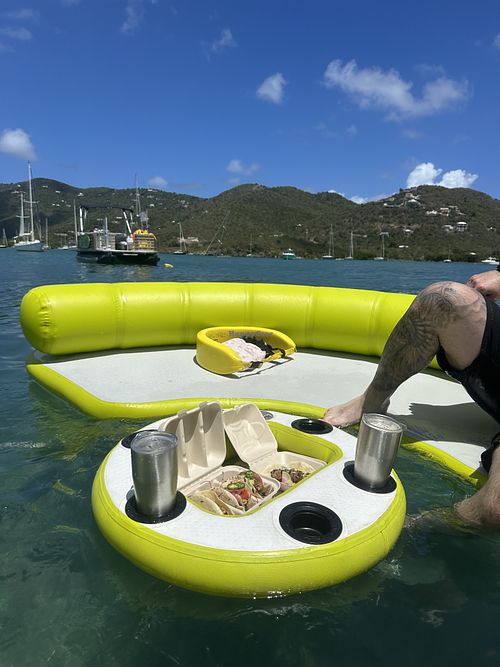Tacos (2 in the middle are the vegan)  at Lime Out VI in St John