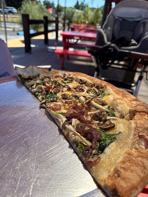 Vegan fungi pizza   at Acre Pizza in Cotati