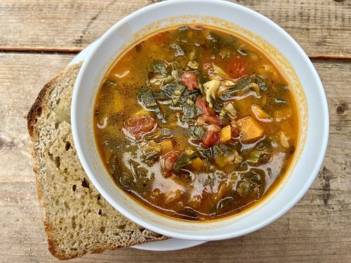 Minestrone soup   at Squash Cafe & Shop in Liverpool