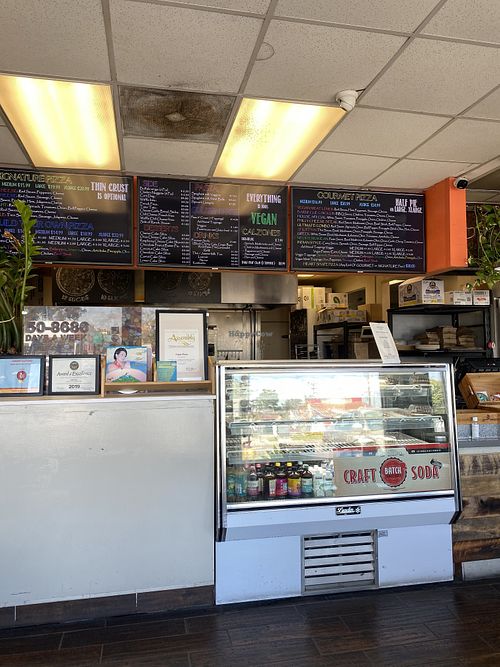 Upon Entering (Everything is 100% Vegan • Clearly Stated)  at Vegan Pizza in Garden Grove