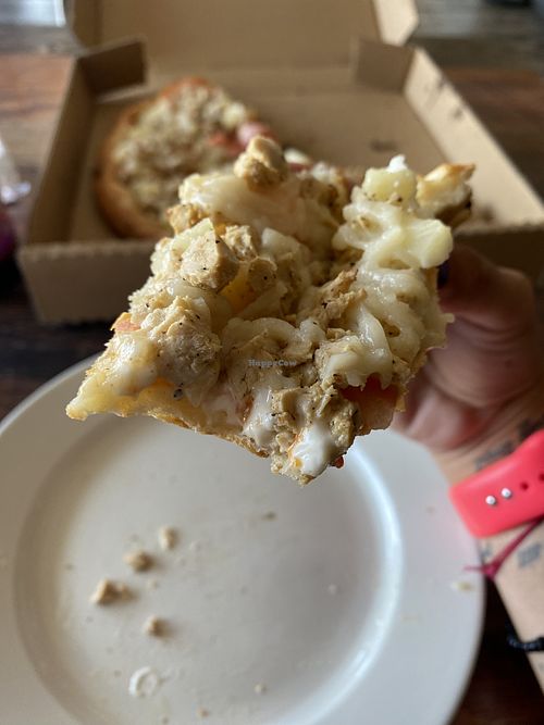 Vegan House Special Extreme Close-Up 😋🍕💕  at Vegan Pizza in Garden Grove