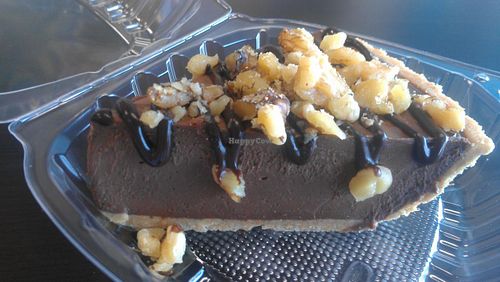 Delicious Chocolate Peanut Butter Pie at Vegan Pizza at Vegan Pizza in Garden Grove