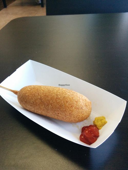 Corn Dog at Vegan Pizza in Garden Grove