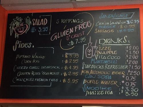 menu 1 at Vegan Pizza in Garden Grove