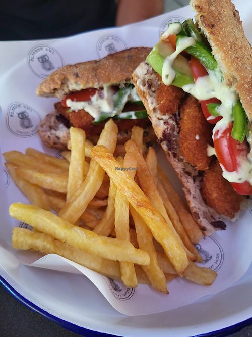 Vegan baguette 2 at Blossom Owl in Kalamata