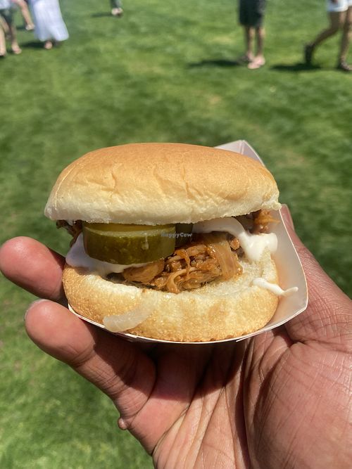 Pulled pork  at Scratch House Vegan Specialties in San Diego