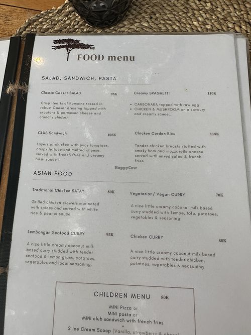 Menü  at La Bianca  in Lembongan