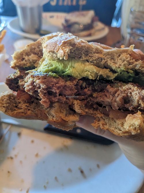vegan burger at Max Burger in West Hartford