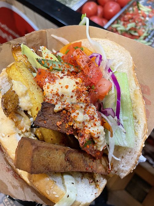 Seitan Kebab  at Mustafa's Can Gemüse Kebap in Berlin