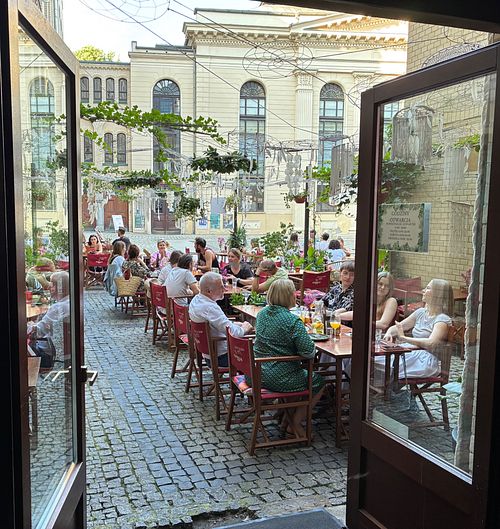 Outside dining  at Peruwiana in Wroclaw