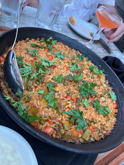 Vegan Paella  at Spain Wine Bar in Ocean City
