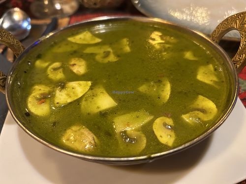 MUSHROOM PALAK SOUP  at Yummy Punjaby in Poznan