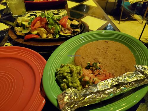 Veggie Fajitas with fresh veggies! at El Encanto in Cave Creek