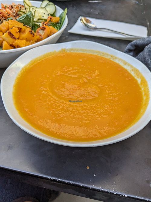 Carrot soup at Veggie Grill in Encino