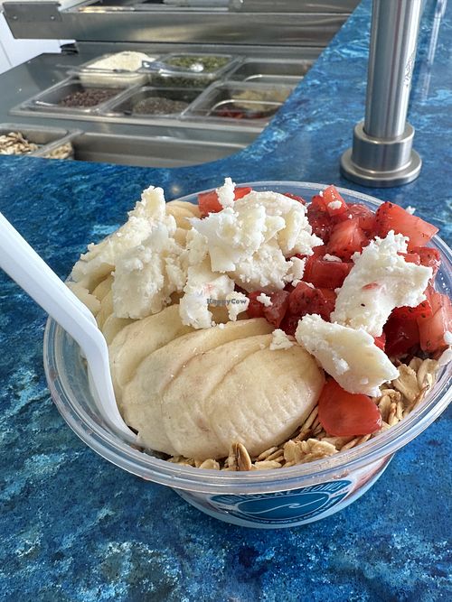 Coconut butter topping  at Nautical Bowls in South Miami