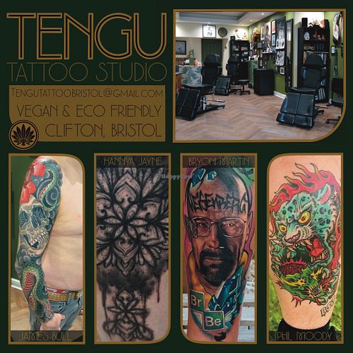 Tengu Tattoo Studio Vegan & Eco Friendly, Bristol. at Tengu Tattoo Studio in Bristol