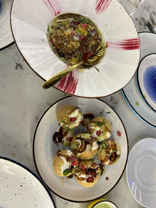 Aloo Tikki chat and dahi papadi chaat  at Atithi Indian Restaurant Eindhoven in Eindhoven