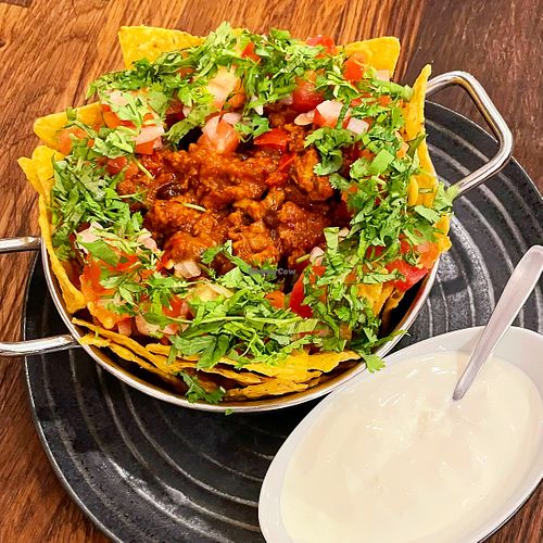 Nachos with Vegan Chilli - Vegan at Viva Creative Kitchen in Porto