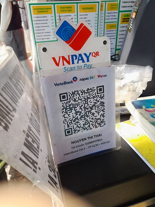 Can pay by bank transfer at Let's Chay in Ho Chi Minh City