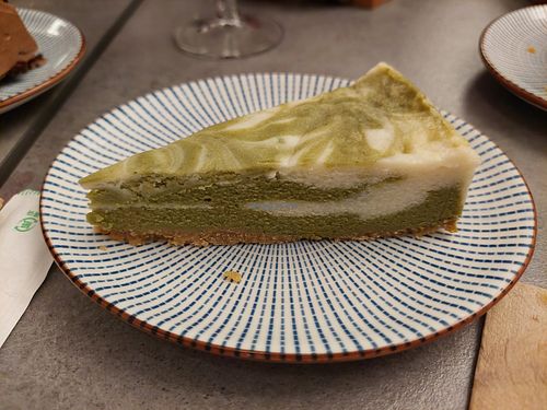 Dessert / Vegan matcha cake at Okashi Valencia in Valencia