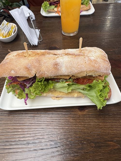 Vegan House sandwich.  at Bambú Café in La Paloma