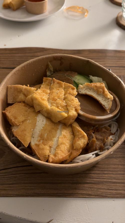 Noodles + tofu + peanut sauce   at Mama Hoa in Mainz
