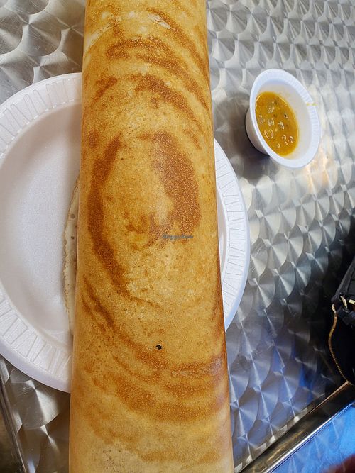 Dosa with sambar at Hindu Temple Of Florida Canteen in Tampa
