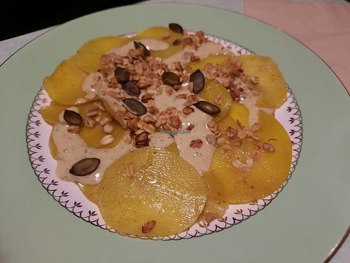 Carpaccio de betterave jaune at Marlaguette in Angers