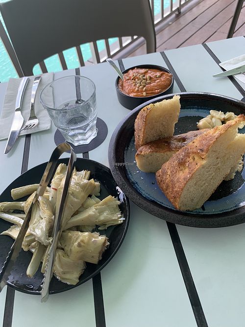 Good vegan options on the menu   at Manta Ray in Hamilton Island