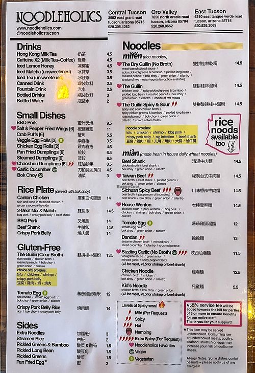   at Noodleholics in Oro Valley