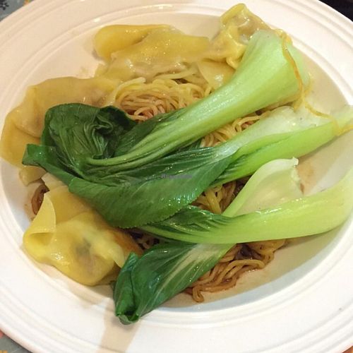 wanton noodles dry at Veggie Cottage in Central Singapore