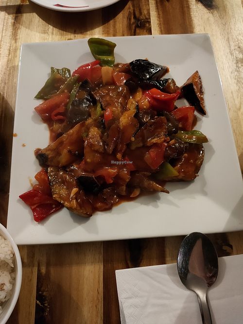 Geschmorte Aubergine (G7; not overwhelming, to be honest) at Chin Burger 秦堡 in Cologne