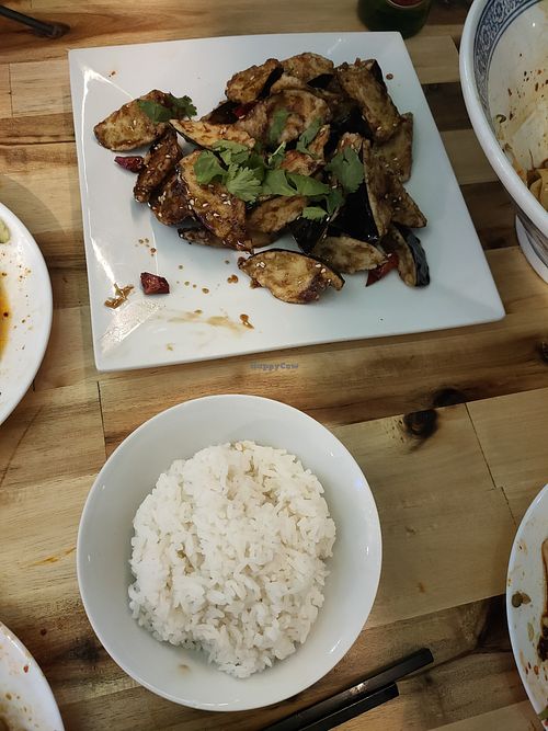 G9: "Absolut köstlich" fried aubergine (amazing!!) at Chin Burger 秦堡 in Cologne