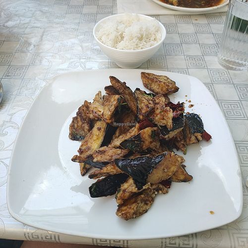 Frittierte Aubergine at Chin Burger 秦堡 in Cologne