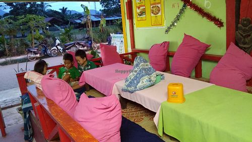 The restaurant  at Mama Sababa in Vang Vieng