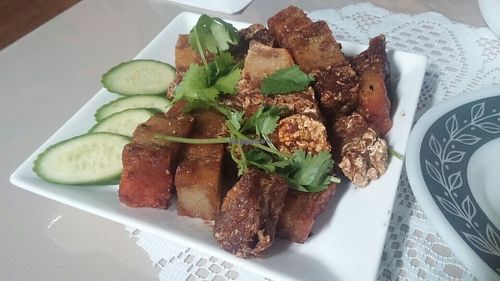 House Special Fried ";Pork Belly"; Amazing!!!  at Van Hanh Restaurant in Portland