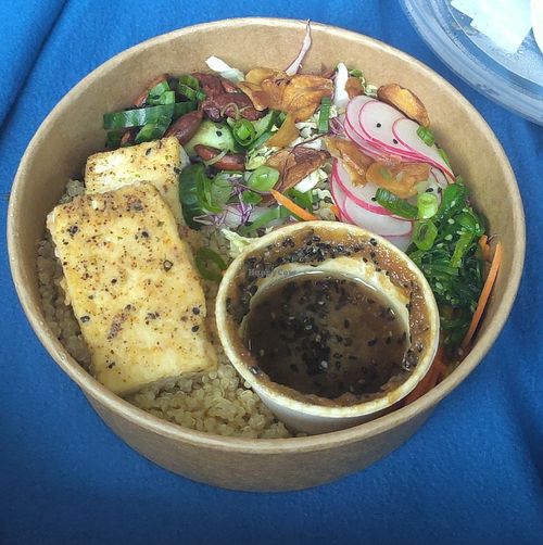 Quinoa Tofu PCI Bowl at Black Heart Café in Iqaluit