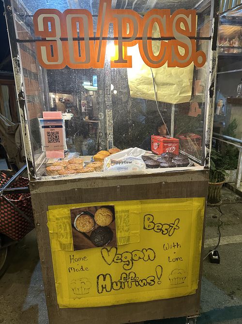 Front of stall  at Vegan Muffins in Mae Hong Son