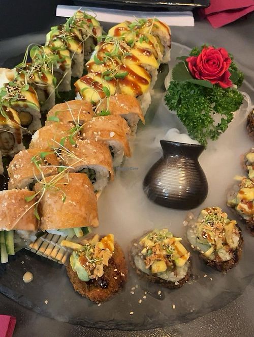 Vegane Sushiplatte  at IKI Sushi Lounge in Weinsberg