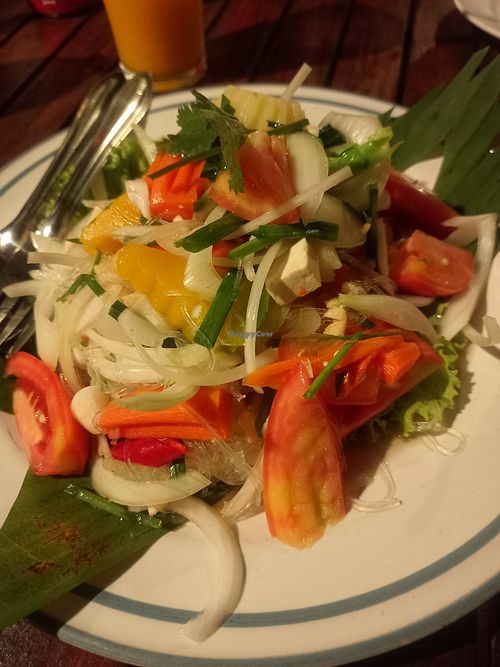 Glassnoodles tofu salad at JJ Resort & Restaurant in Koh Phayam