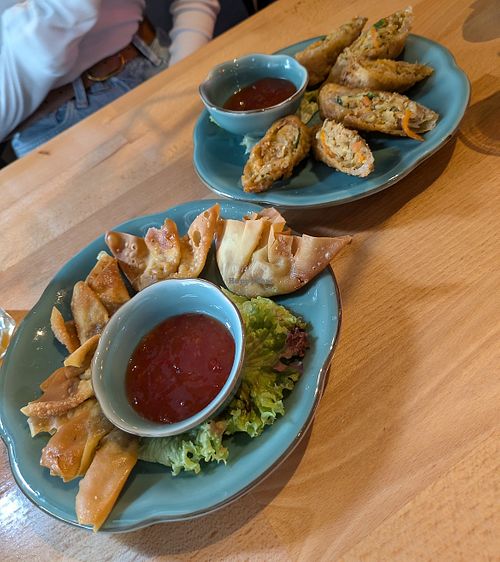 Vegane Frühlingsrolle und Wantans  at Pho & More in Berlin