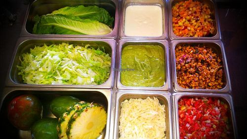 Fresh Salsa Bar at Burrito Surf Burrito Shop in Cabo San Lucas