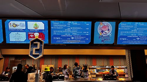 Menu  at Plazma Ray's Diner - Disneyland Tokyo in Chiba