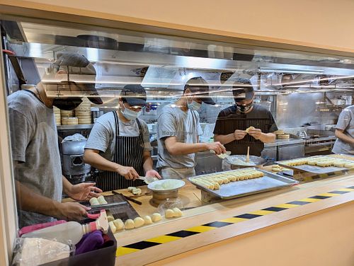 kitchen at Veggienius in Taipei