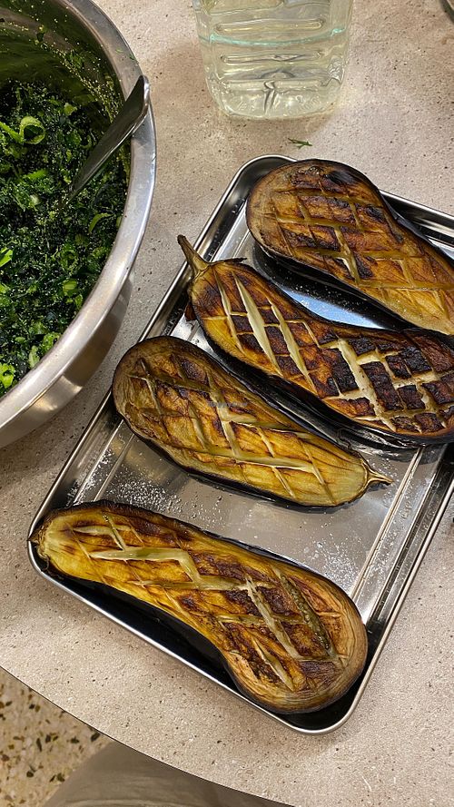 Baked Eggplant at SOYBIRD - Vegan Cooking Experience in Athens