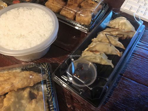 Veg gyoza  at Umami in Dorking